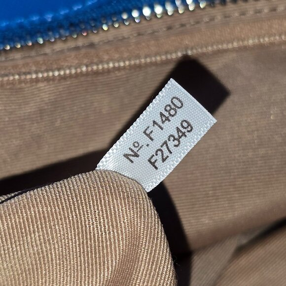 Coach F27349 Peyton Cerulean Blue Saffiano Leather Zip Top Shoulder Tote Bag - Picture 9 of 11